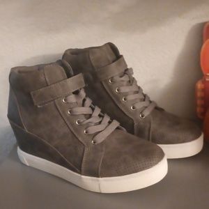 Women's Lace Up Wedge Sneakers